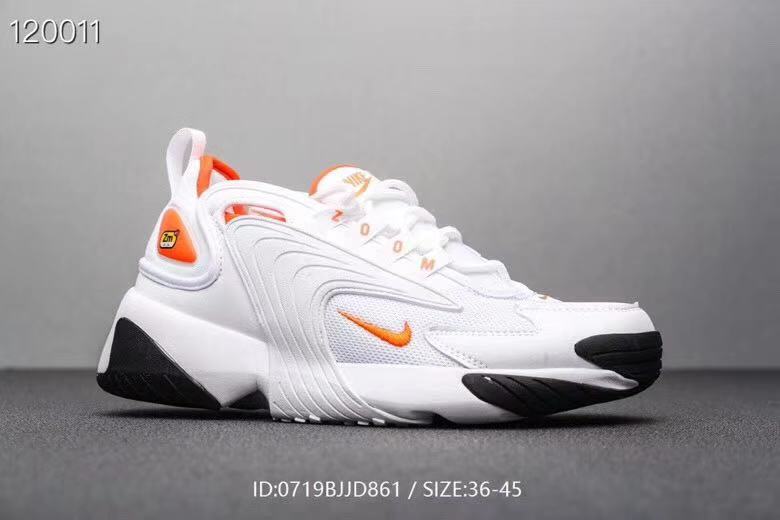 New Women Nike M2K Tekno White Orange Shoes